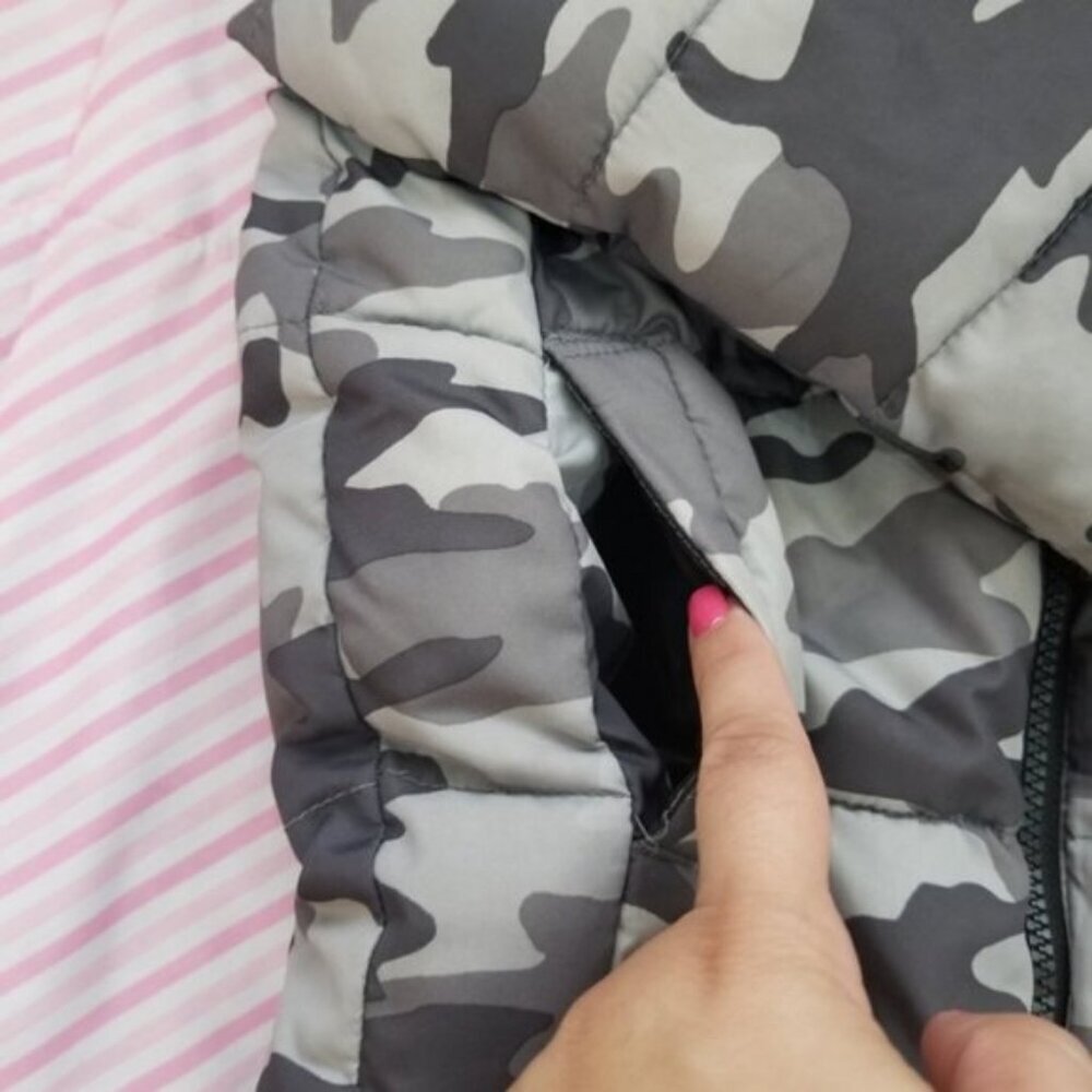 Toddler boy gray army style jacket size XS (F2) - Picture 3 of 8